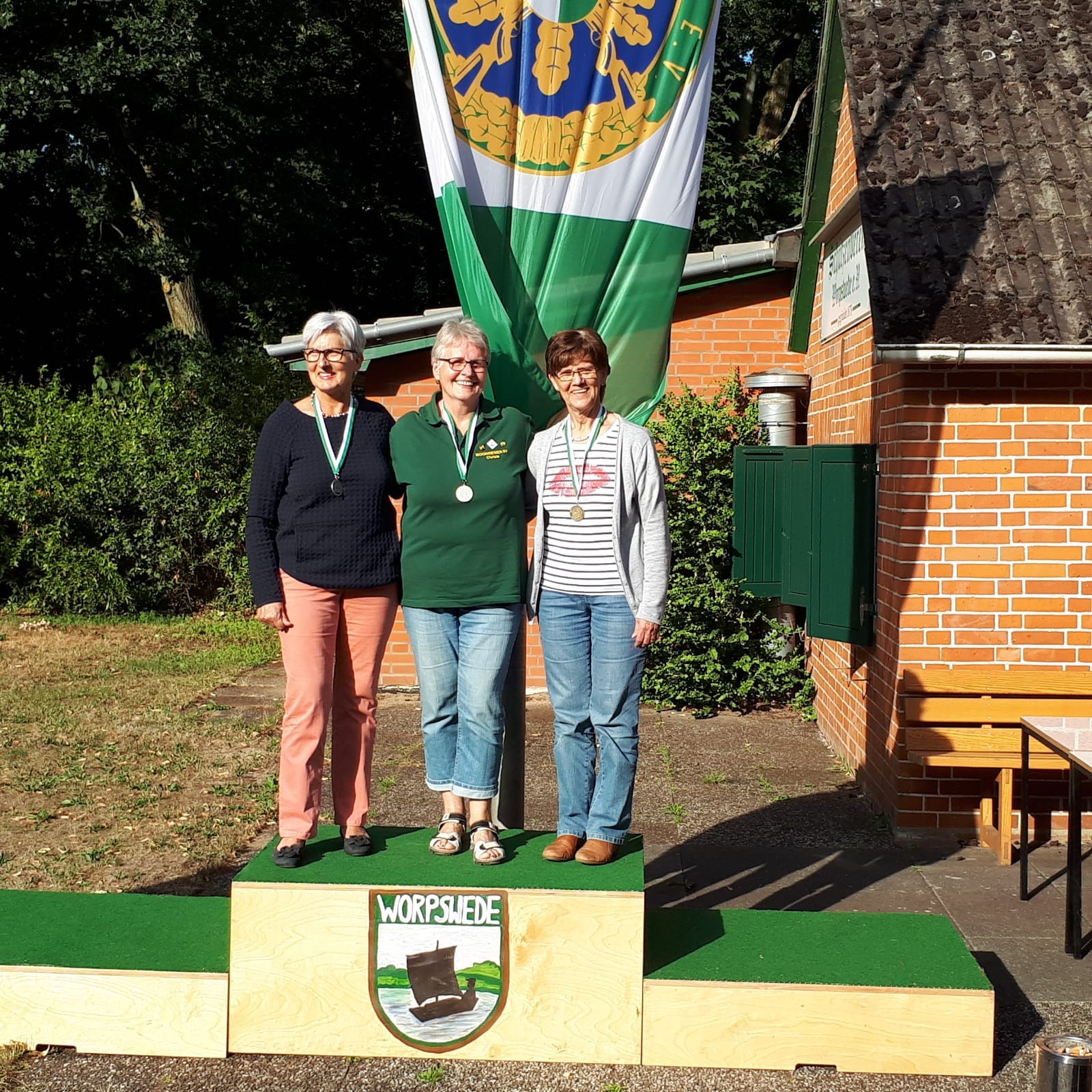 Christa Ramke Gertrud Just und Christa Bleeck 2018 KK 100m Auflage